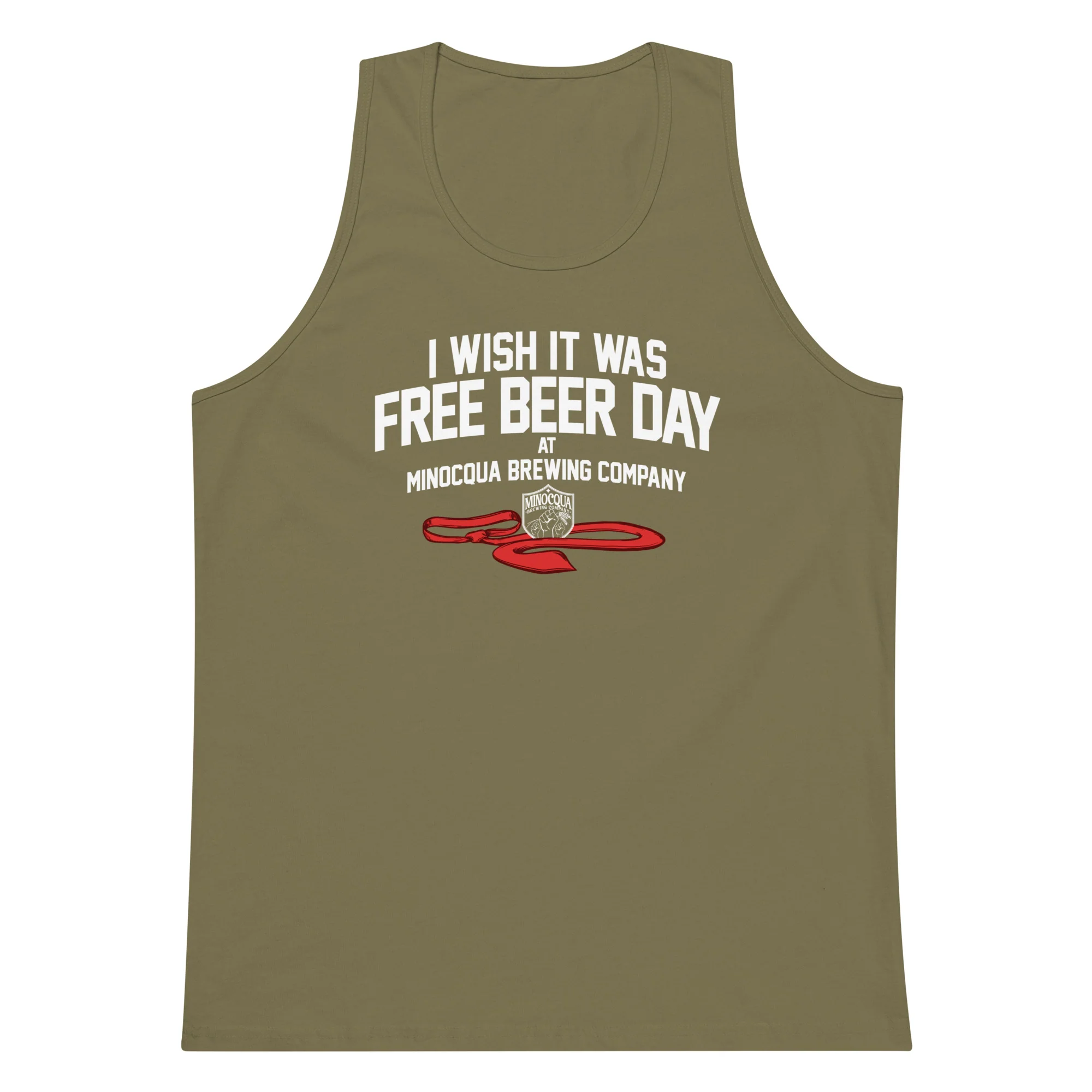 Free Beer Day Tank Top (White Print) - Image 5