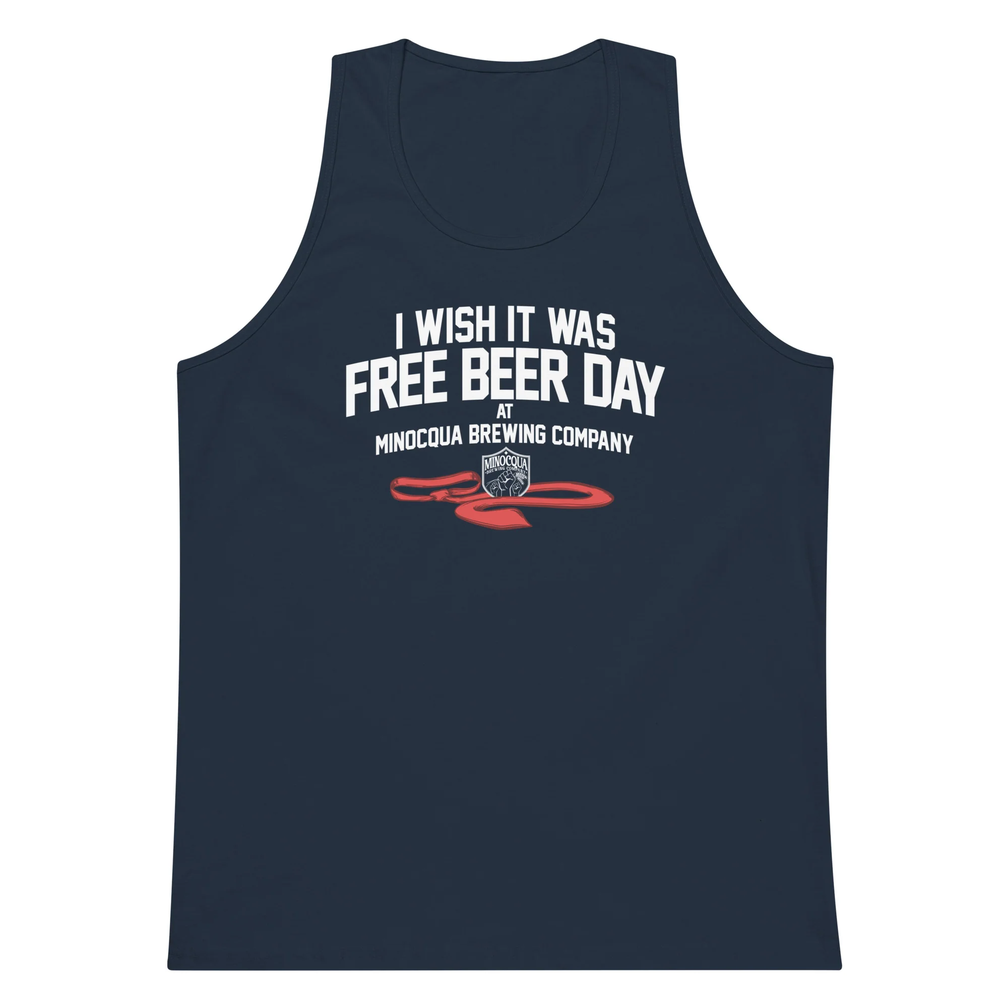 Free Beer Day Tank Top (White Print) - Image 6