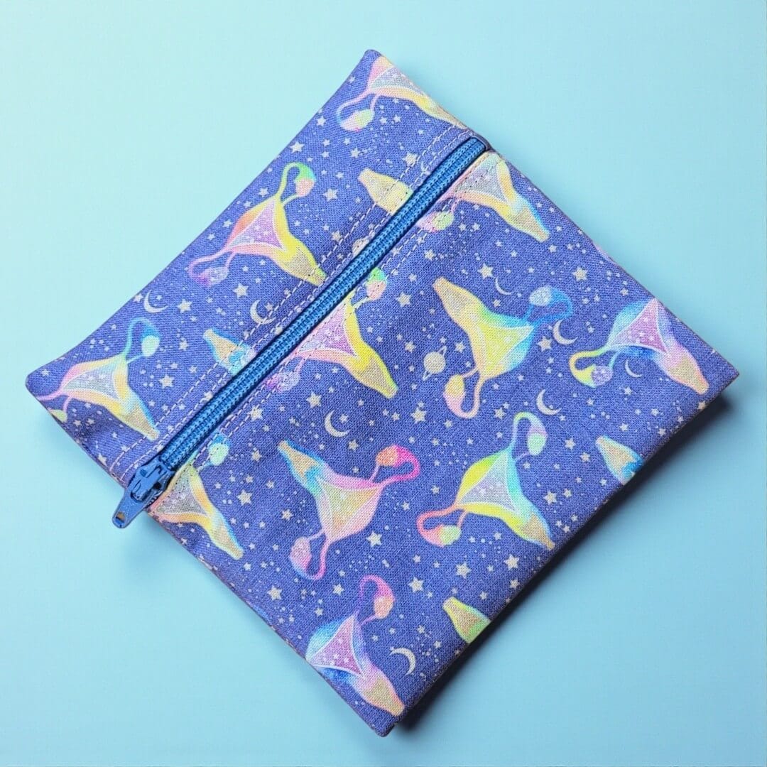 Menstrual Cup Pouch w/Zipper - Uterus/ Advocacy Themes - Image 2