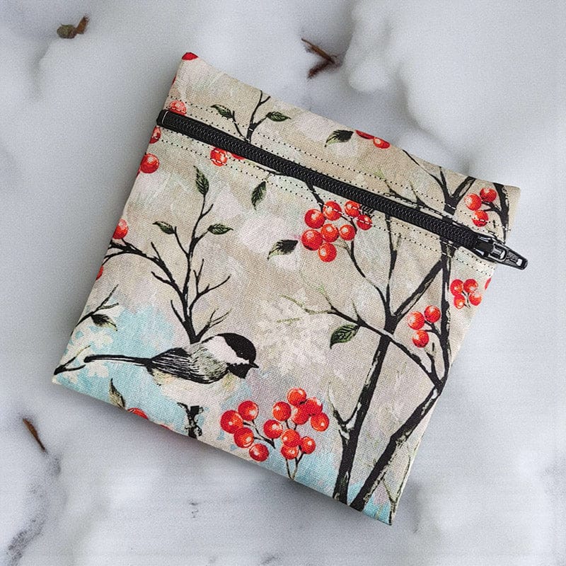 Menstrual Cup Pouch w/Zipper- Winter Themes - Image 3