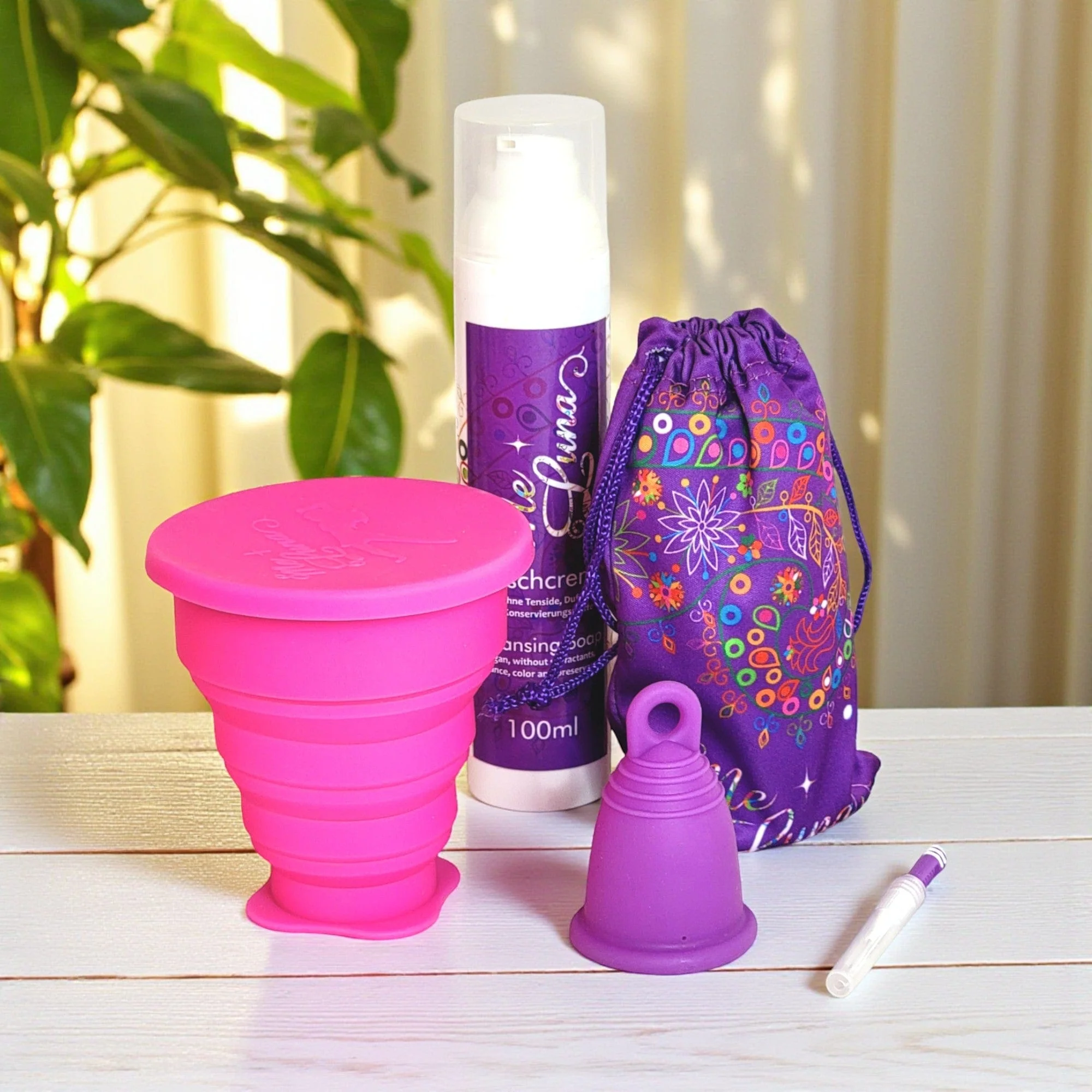 Menstrual Cup Starter Kit by MeLuna- Microwave Sterilizer PURPLE Cup - Image 6