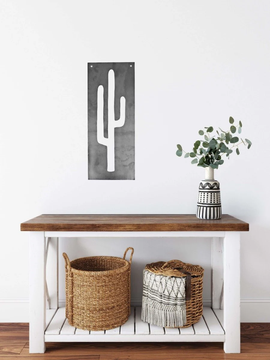 Metal Cactus Home Decor Panel - Image 2