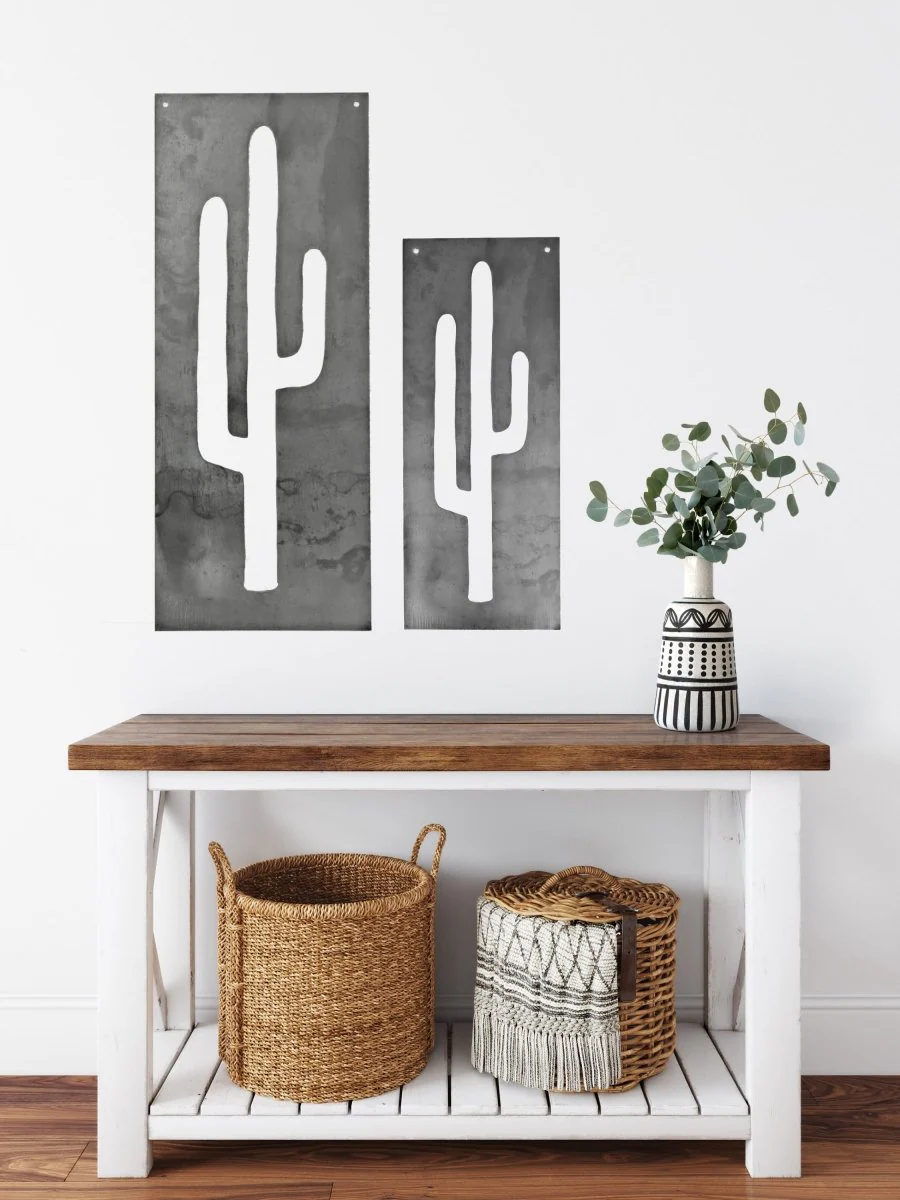 Metal Cactus Home Decor Panel - Image 3