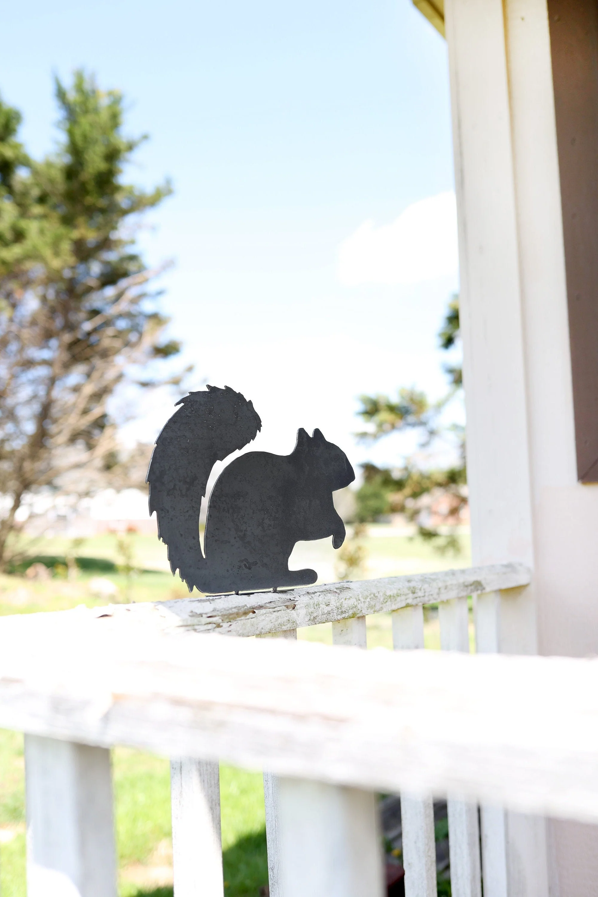 Metal Squirrel Statue
