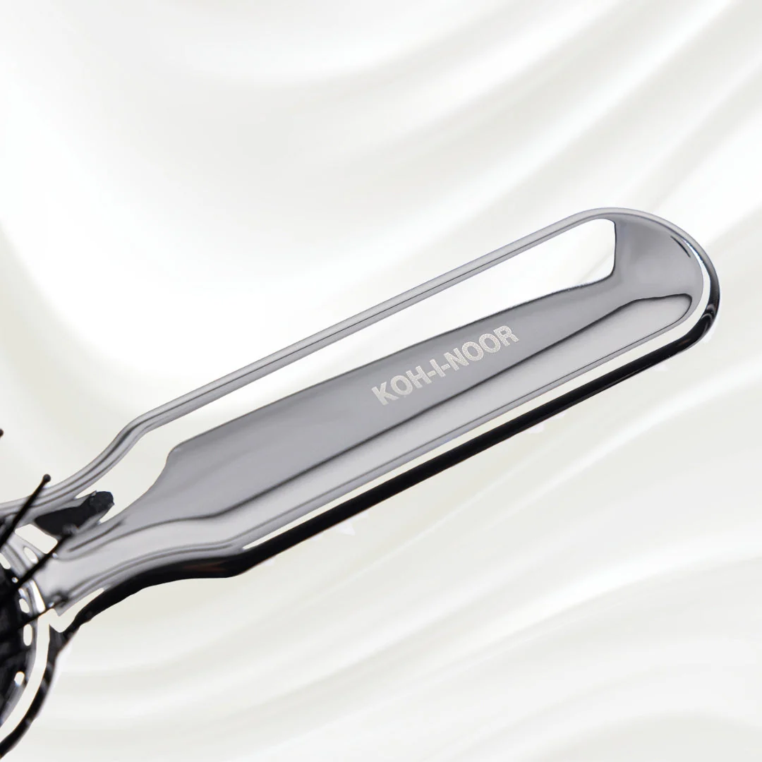 Metallic Pneumatic Oval Synthetic Pin Hairbrush - Image 10