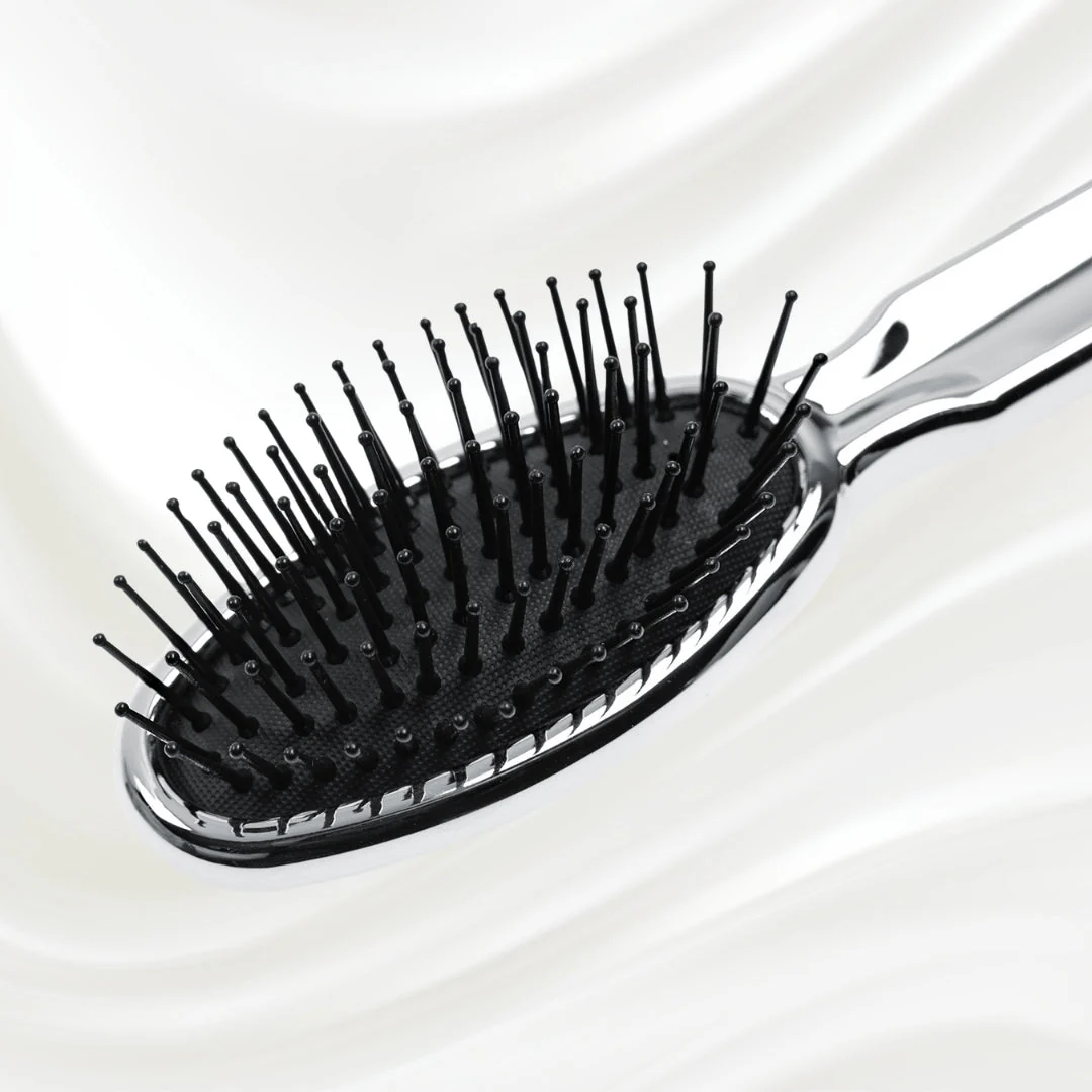 Metallic Pneumatic Oval Synthetic Pin Hairbrush - Image 11