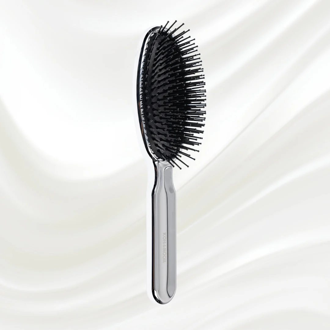 Metallic Pneumatic Oval Synthetic Pin Hairbrush - Image 25