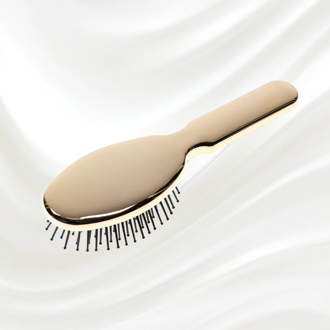 Metallic Pneumatic Oval Synthetic Pin Hairbrush - Image 4