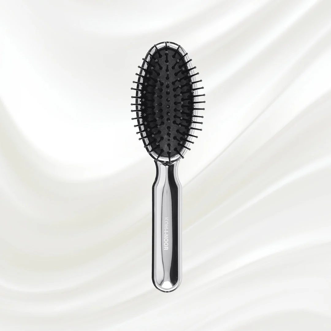 Metallic Pneumatic Oval Synthetic Pin Hairbrush - Image 8