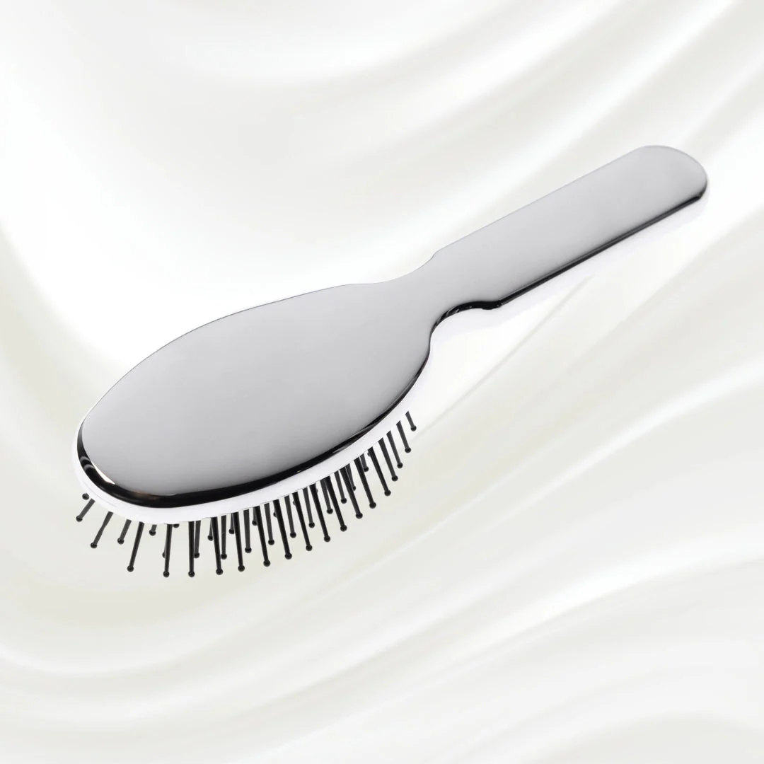 Metallic Pneumatic Oval Synthetic Pin Hairbrush - Image 9
