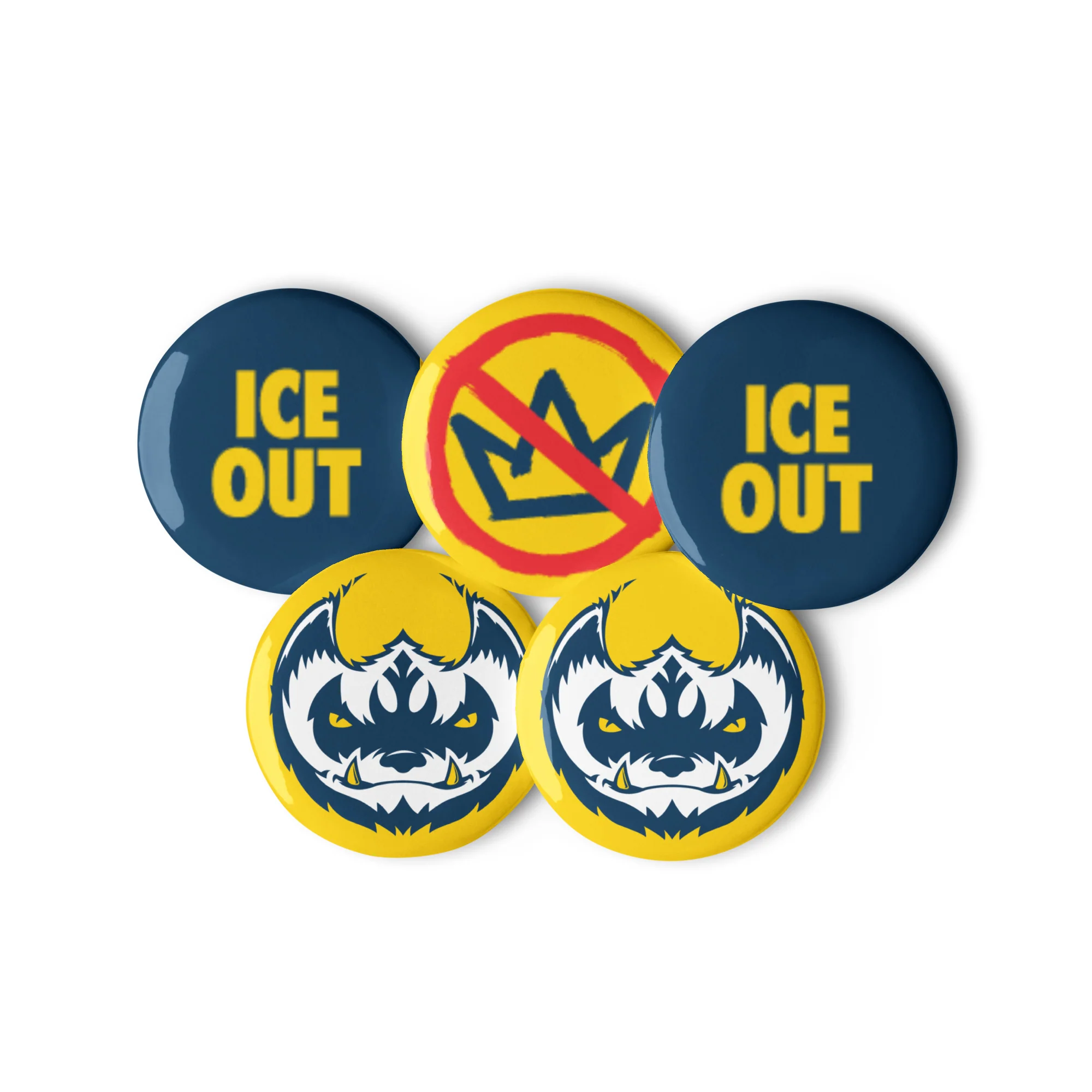 Michigan ICE OUT Set of Pin Buttons - Image 3
