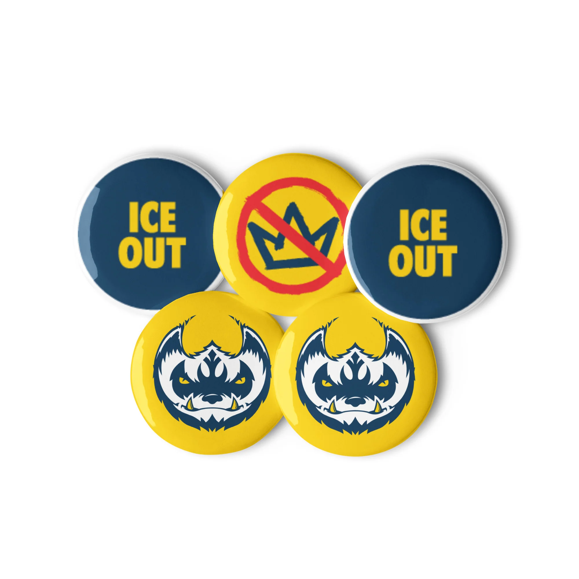Michigan ICE OUT Set of Pin Buttons - Image 4