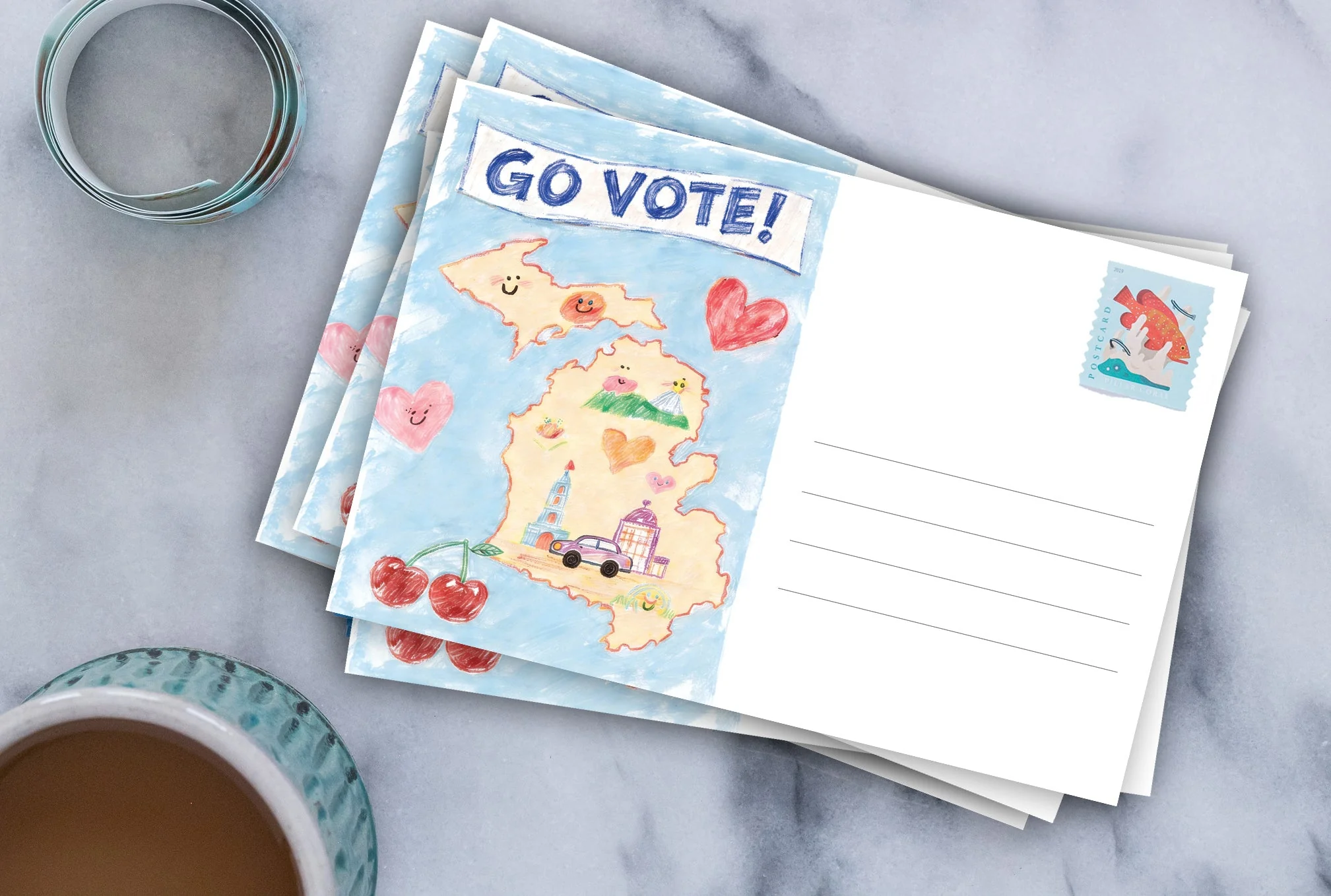 Michigan Voter Postcards - Blank 4x6 Voter Postcards - Image 2