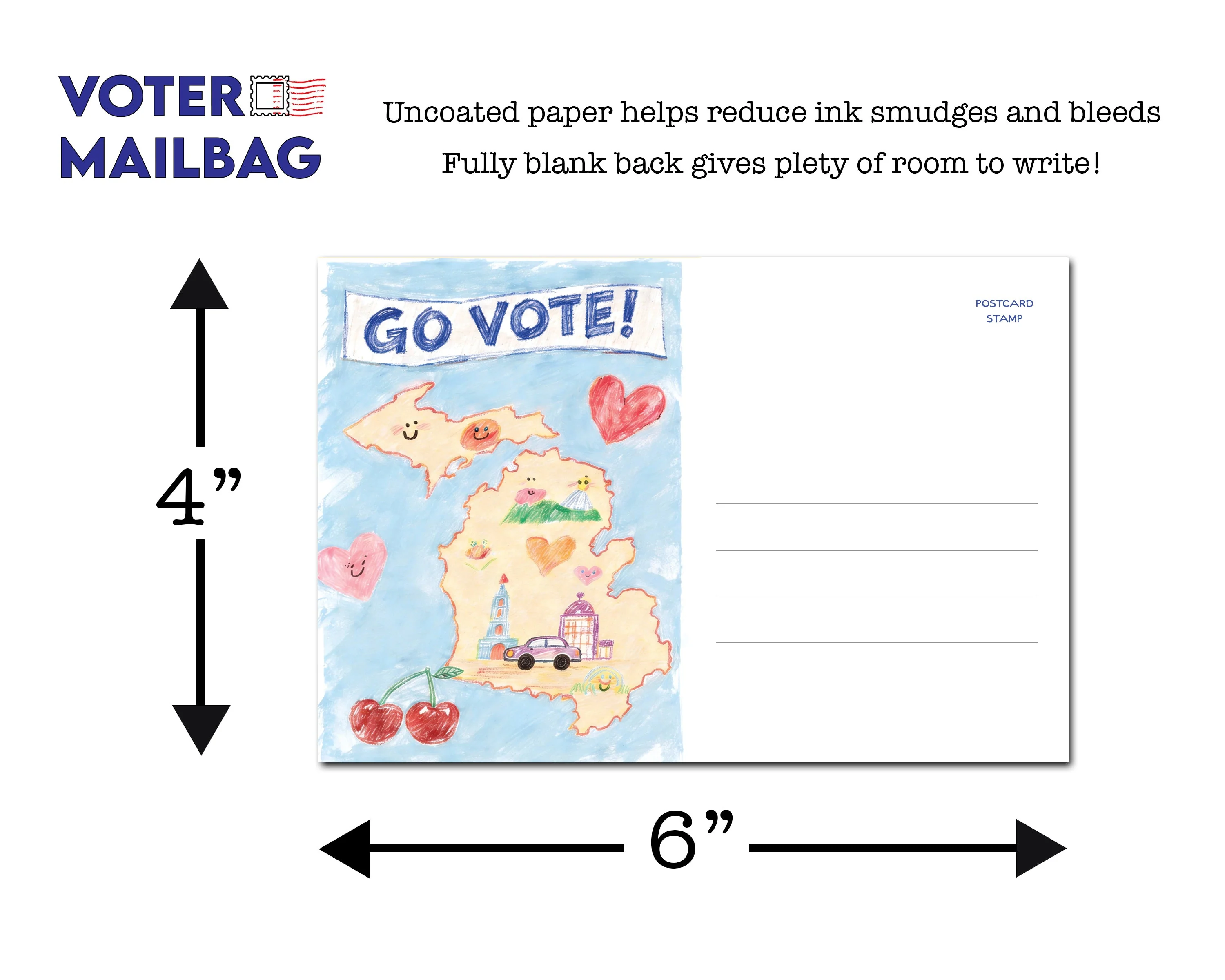 Michigan Voter Postcards - Blank 4x6 Voter Postcards - Image 4