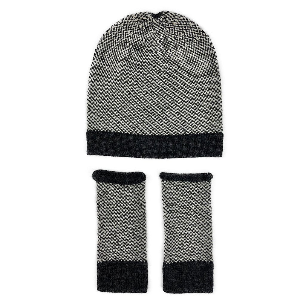 Midnight Interwoven Alpaca Beanie - Image 4
