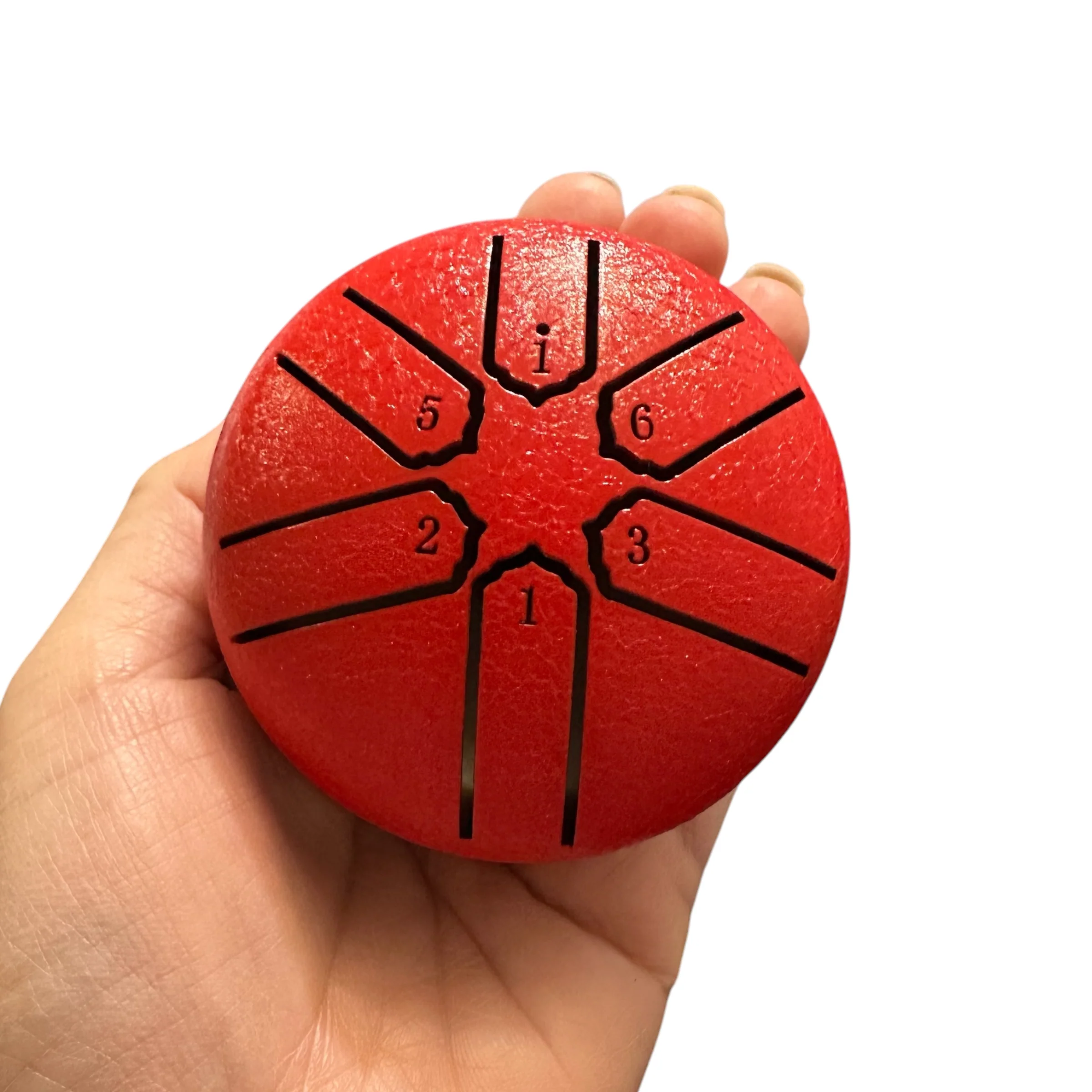 Mini Rain Drum 3 Steel Percussion Instrument with Mallet (Red) - Image 5