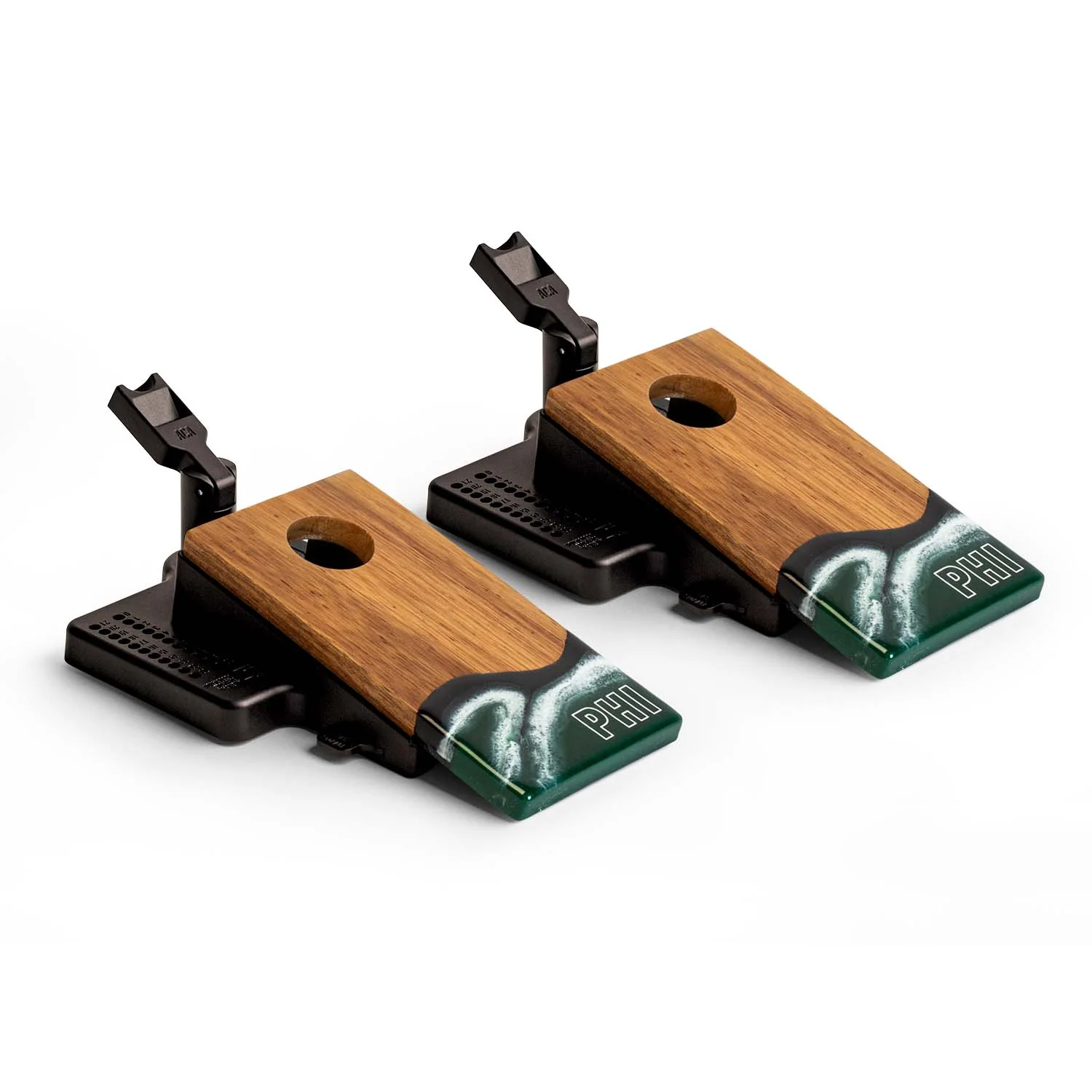 Mini Tabletop Resin & Wood Cornhole Set | Gameday Collection - Image 20