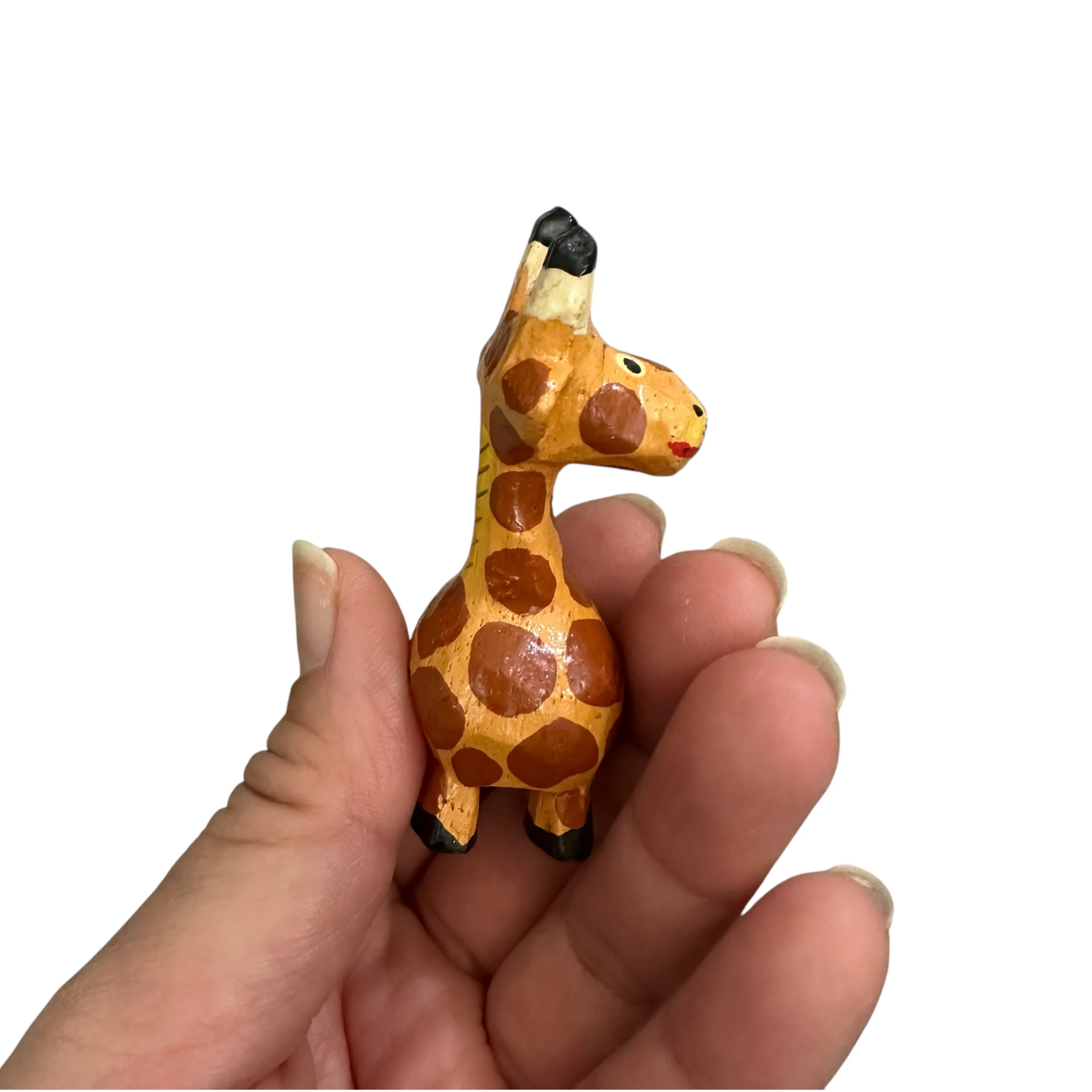 Mini Wooden Giraffe Figurine - Image 5