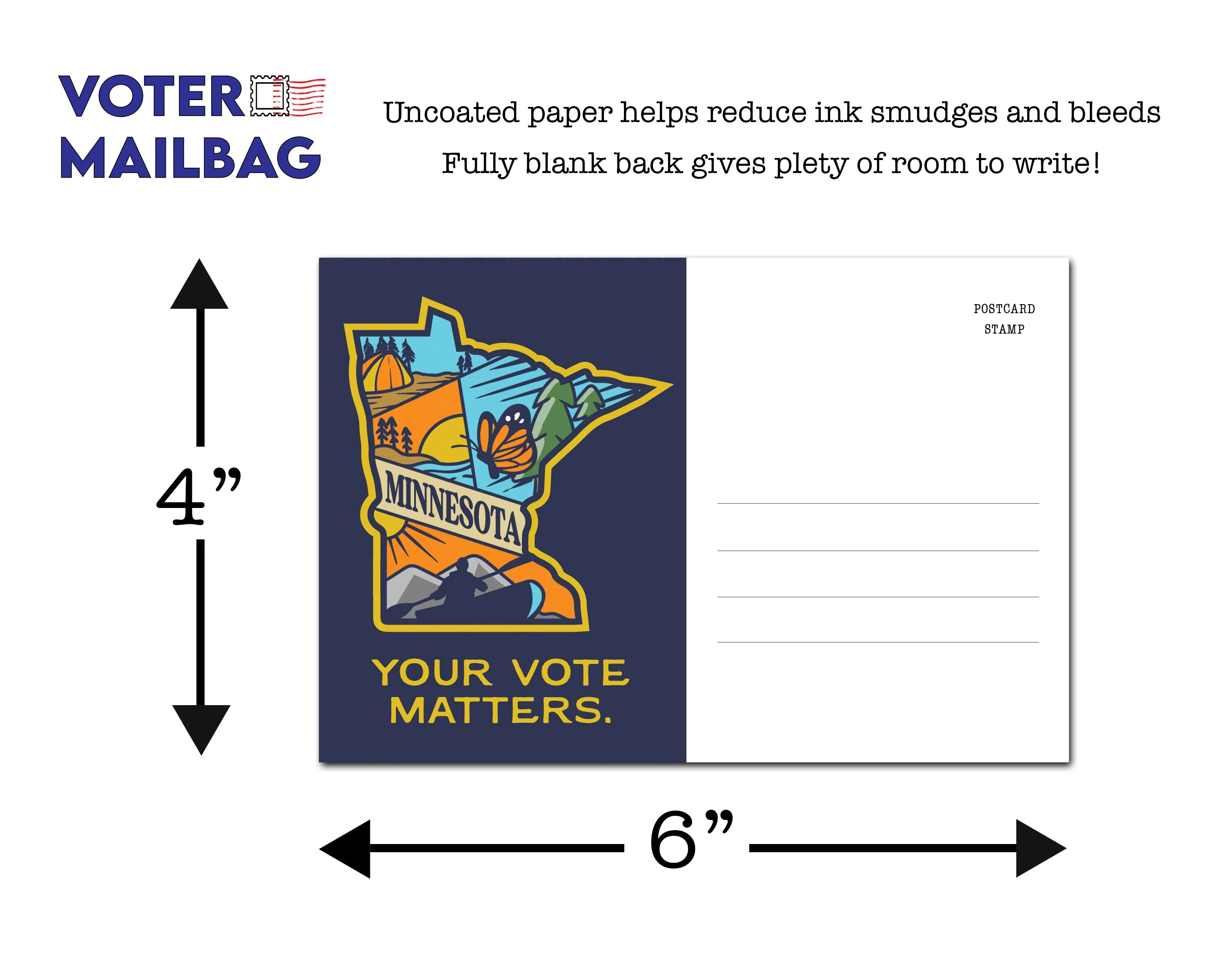 Minnesota Voter Postcards - Blank 4x6 Voter Postcards - Image 4