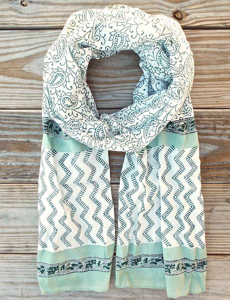 Mint Paisley Scarf - Image 2