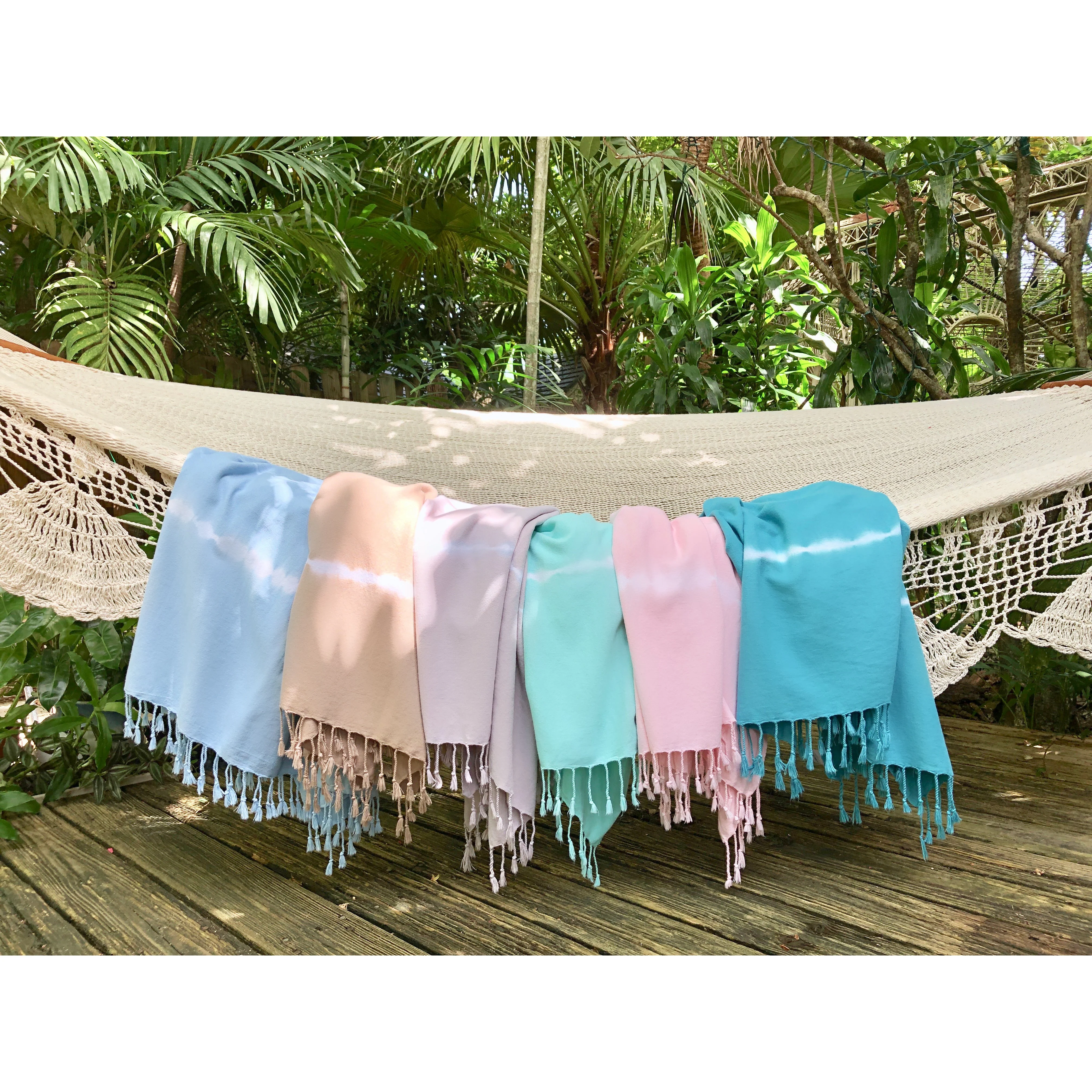 Mint Tie Dye Turkish Beach Towel - Image 3