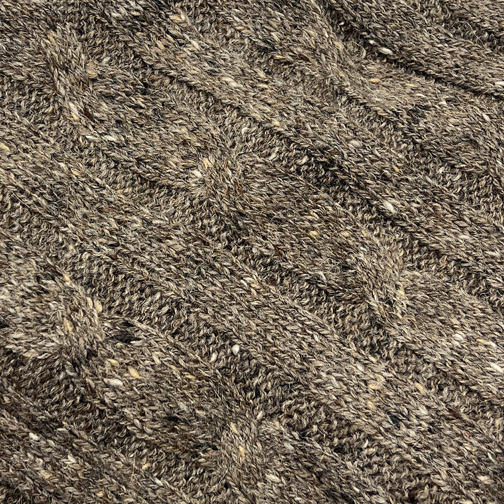 Mocha Cable Knit Alpaca Throw - Image 4