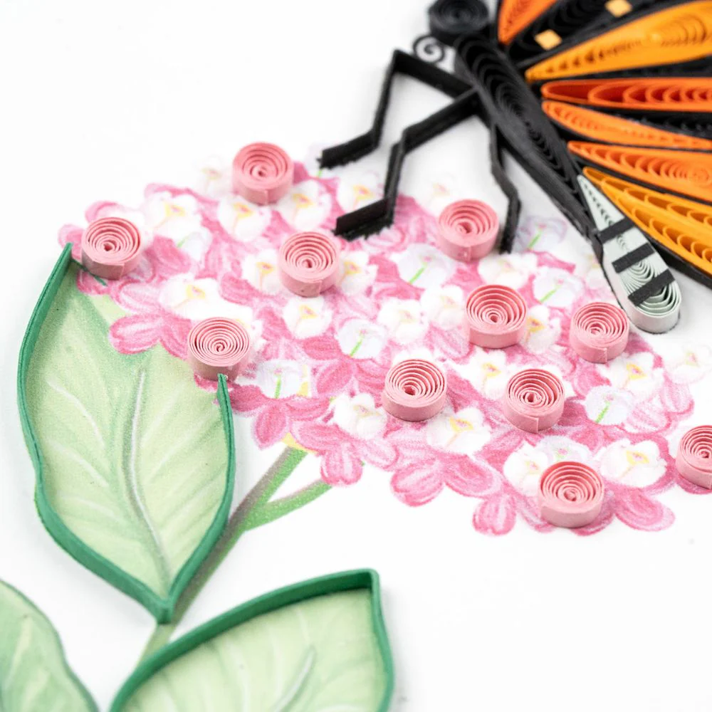 Monarch Milkweed Butterfly Quilled Greeting Card - Image 2