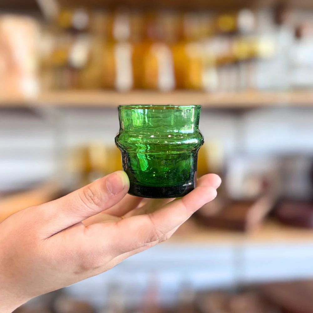 Moroccan Beldi Small Glass - Green - Image 2