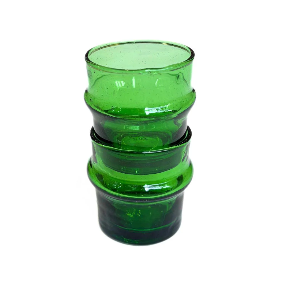 Moroccan Beldi Small Glass - Green - Image 3