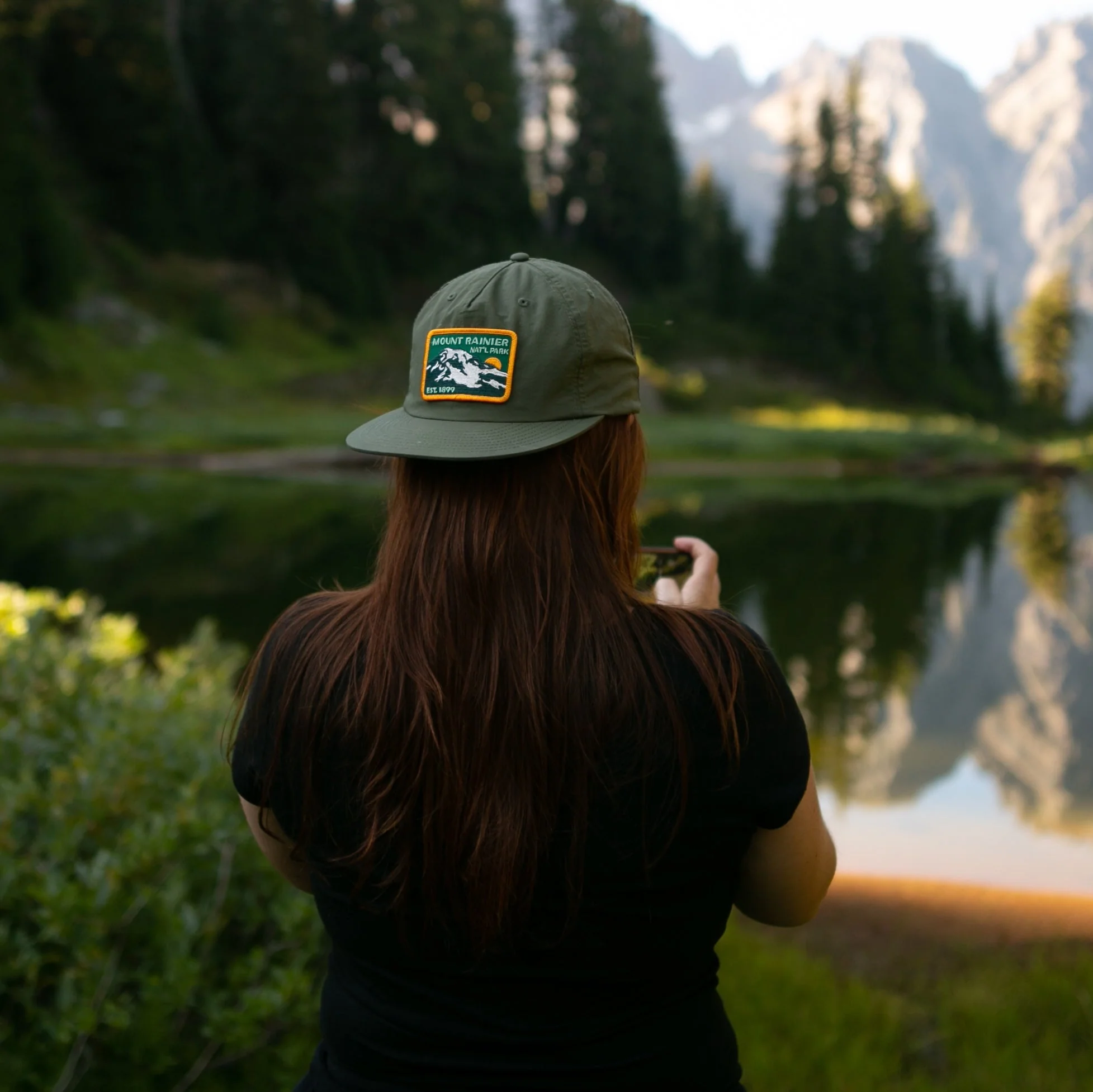 Mount Rainier National Park Est 1899 Recycled Nylon Cap - Image 3