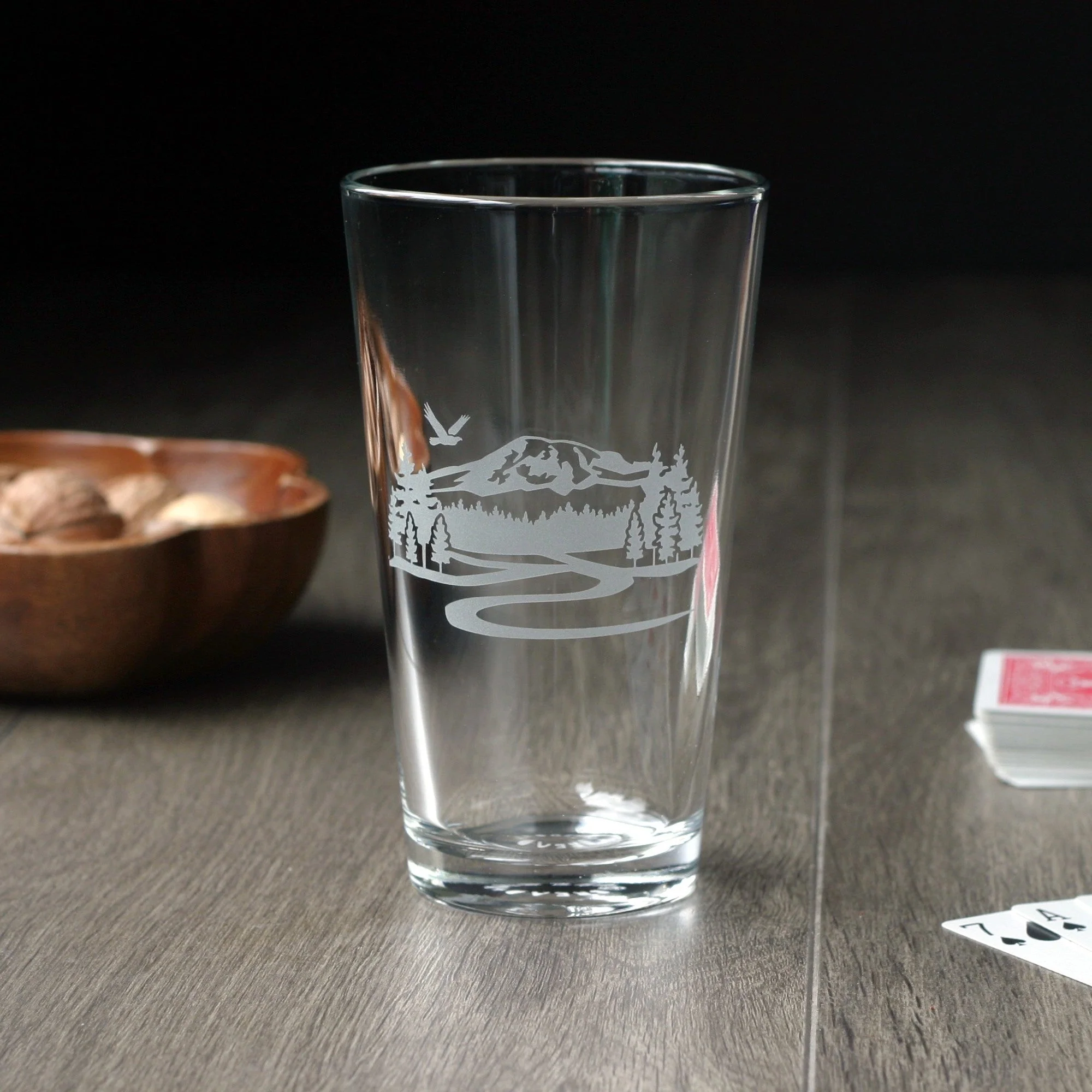 Mountain Pint Pint Glass - etched glassware - Image 5
