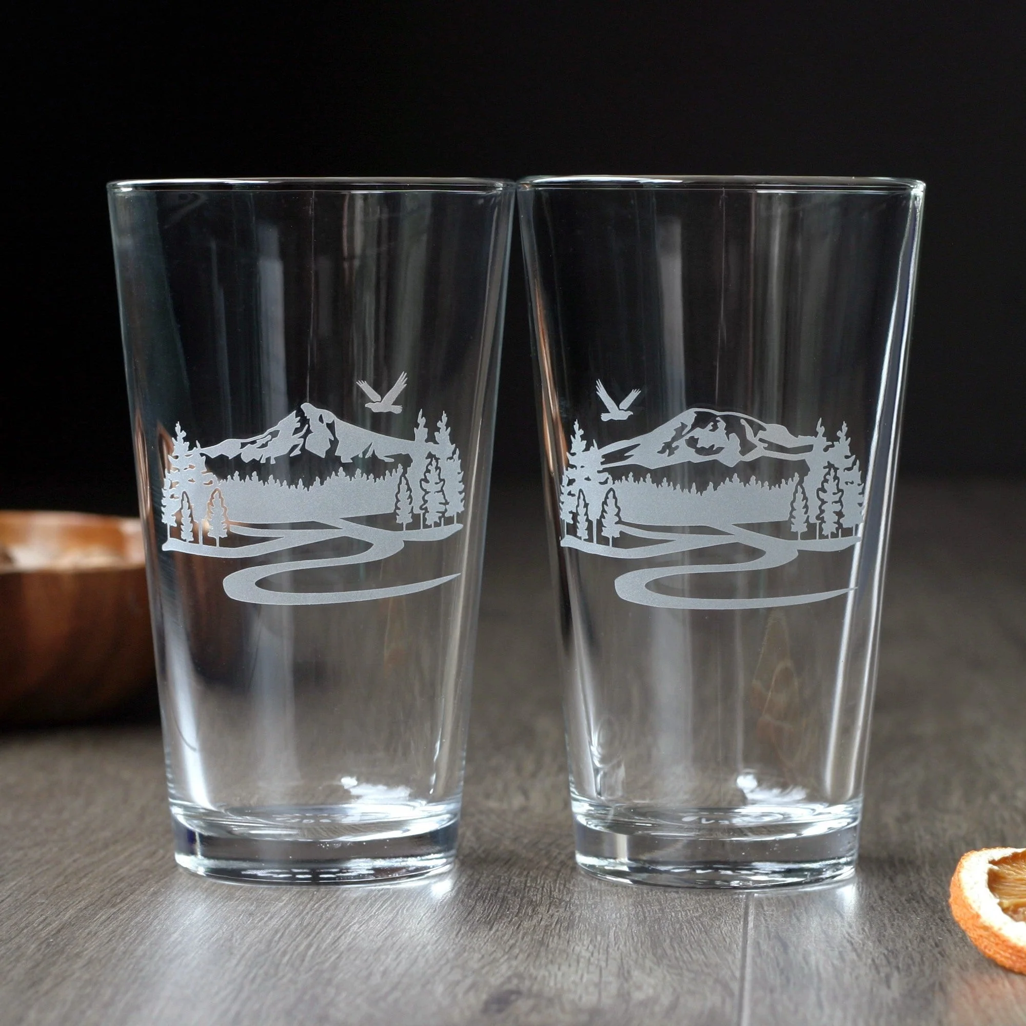 Mountain Pint Pint Glass - etched glassware - Image 7