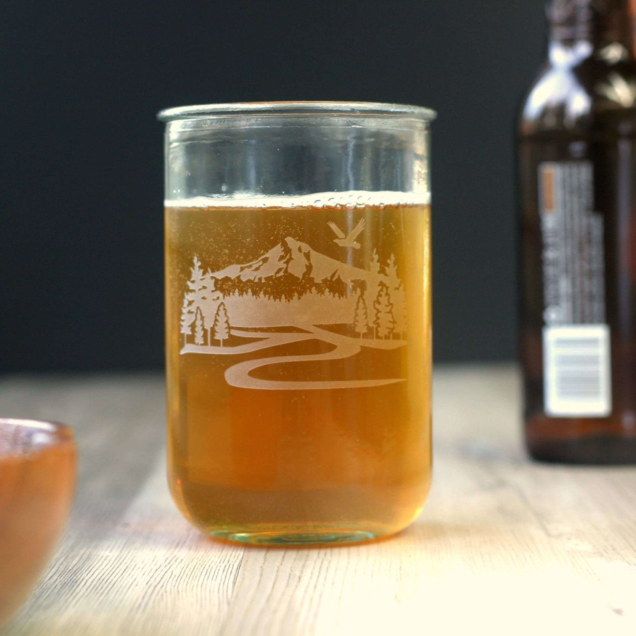 Mountain Rustic Recycled Glass Candle Cup - Image 2