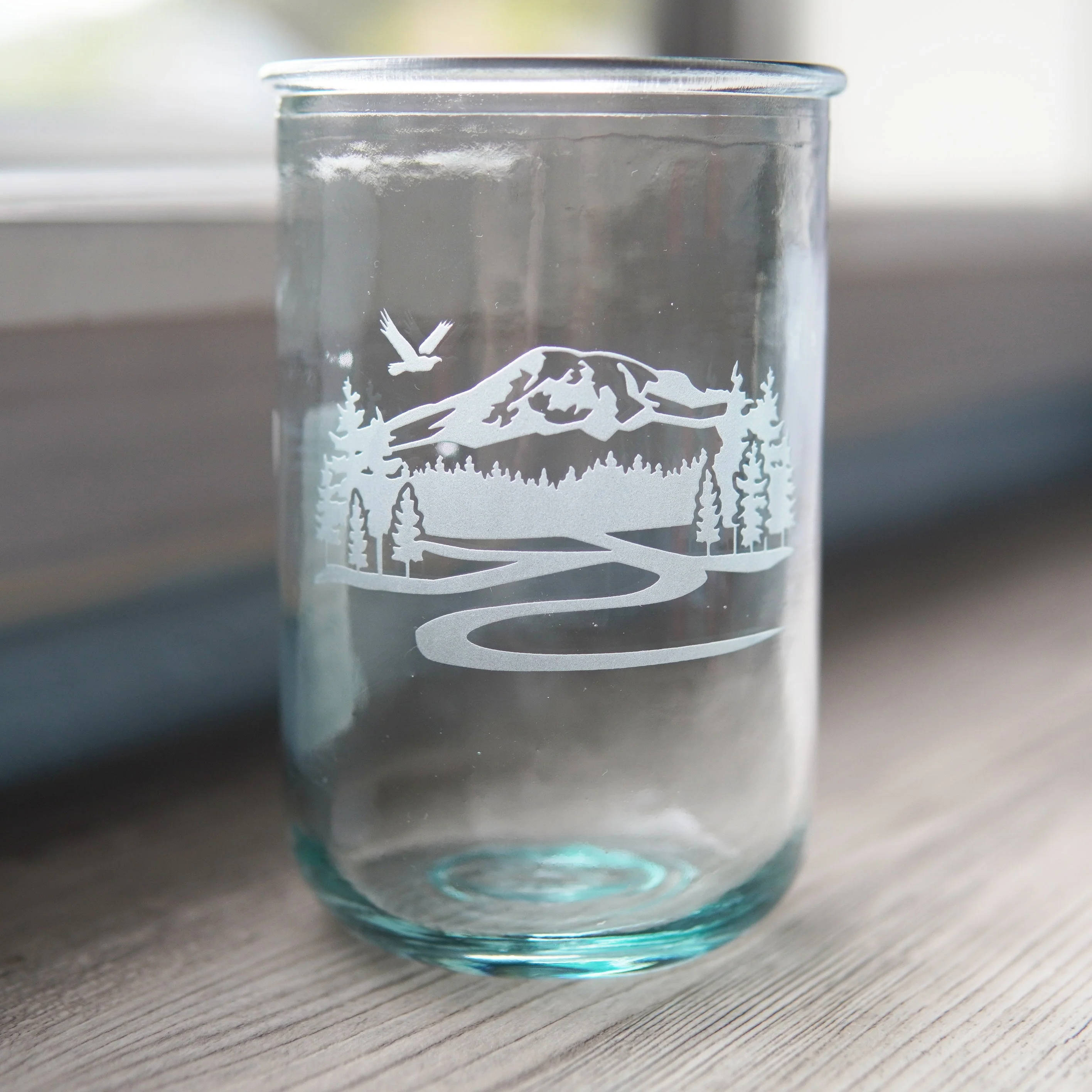Mountain Rustic Recycled Glass Candle Cup - Image 3