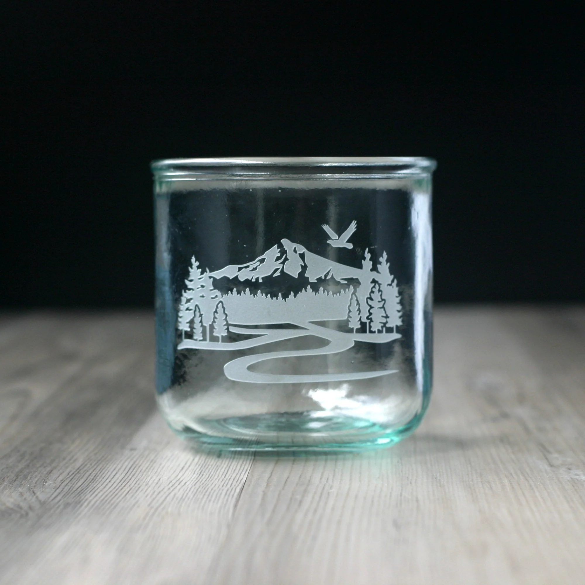 Mountain Rustic Recycled Glass Candle Cup - Image 4
