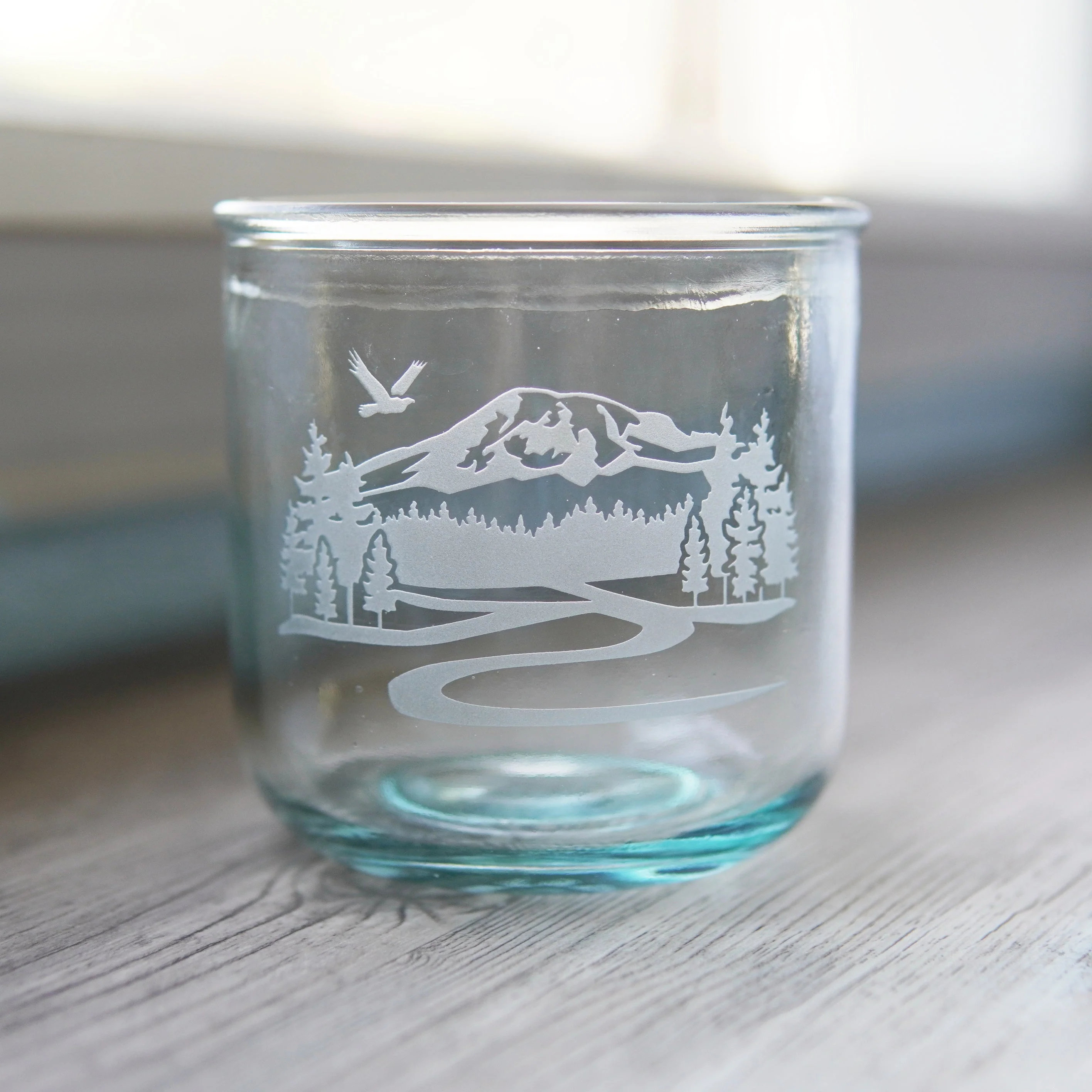 Mountain Rustic Recycled Glass Candle Cup - Image 5