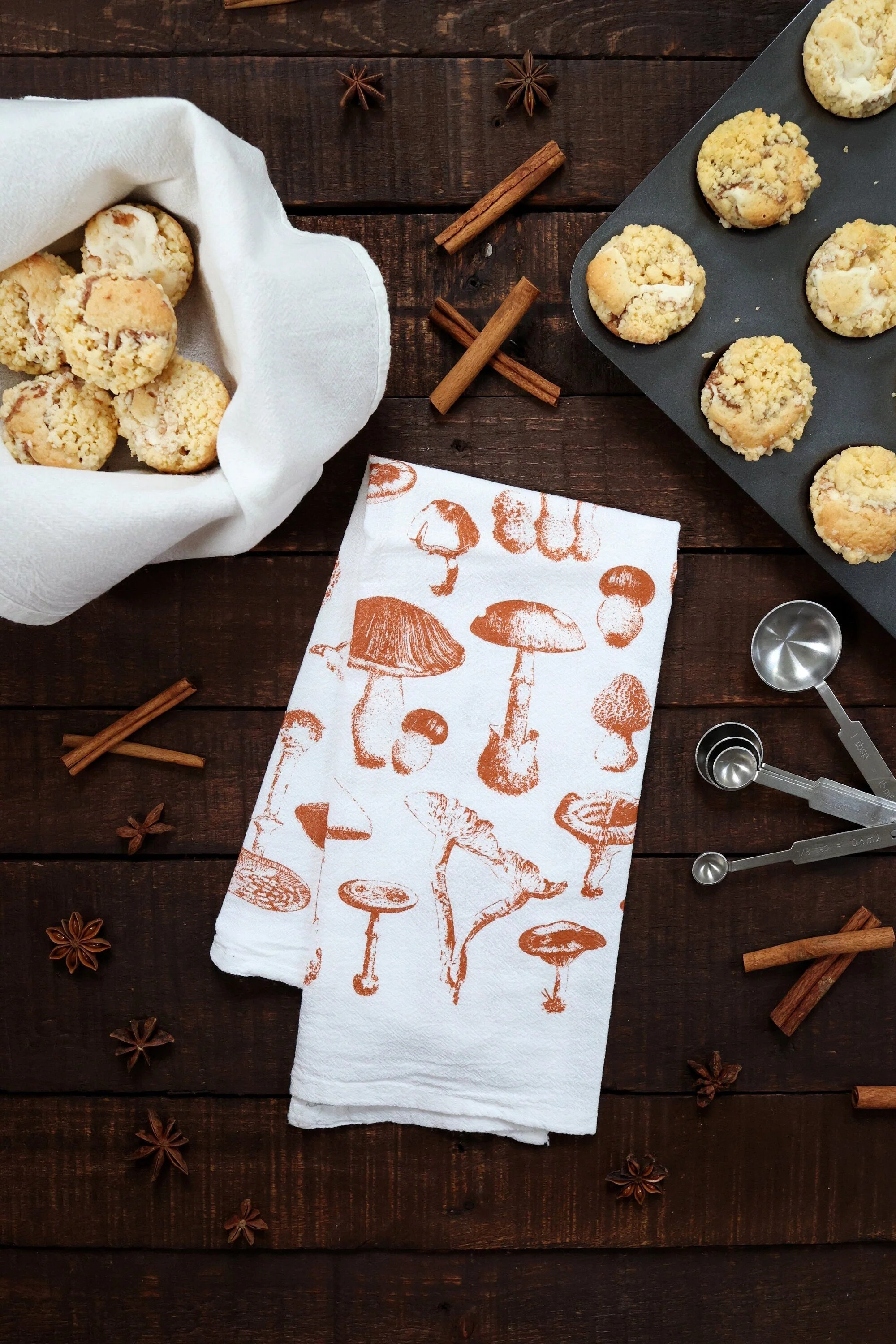 Mushroom Pattern Tea Towel - Image 4