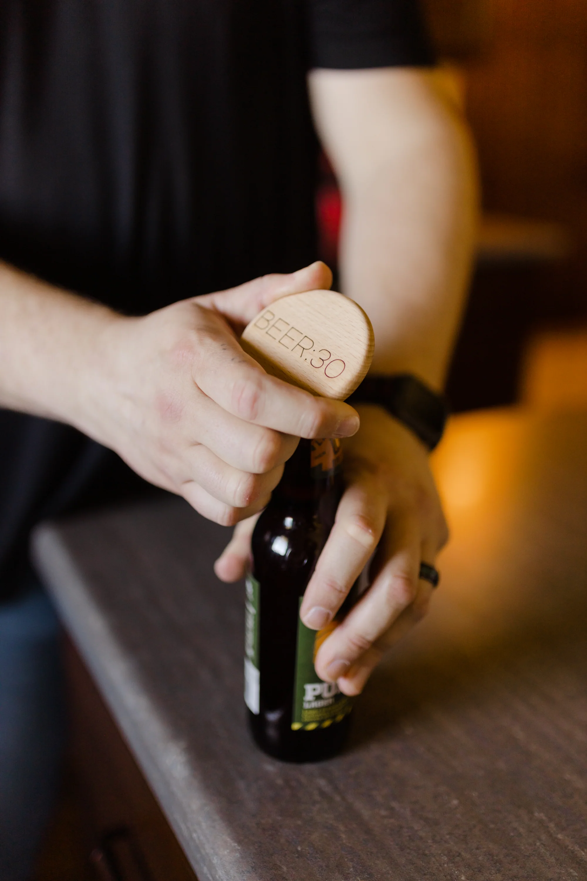 My dad is my hero - magnetic wood bottle opener - Image 4