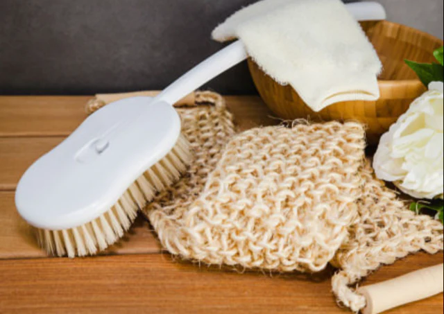 Natural Bristle Shower Back Brush - Long Handle for Full Back Exfoliation - Image 2