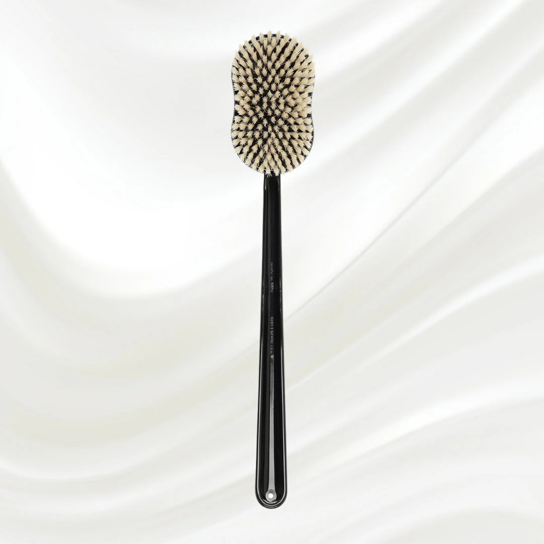 Natural Bristle Shower Back Brush - Long Handle for Full Back Exfoliation (48cm) - Image 2
