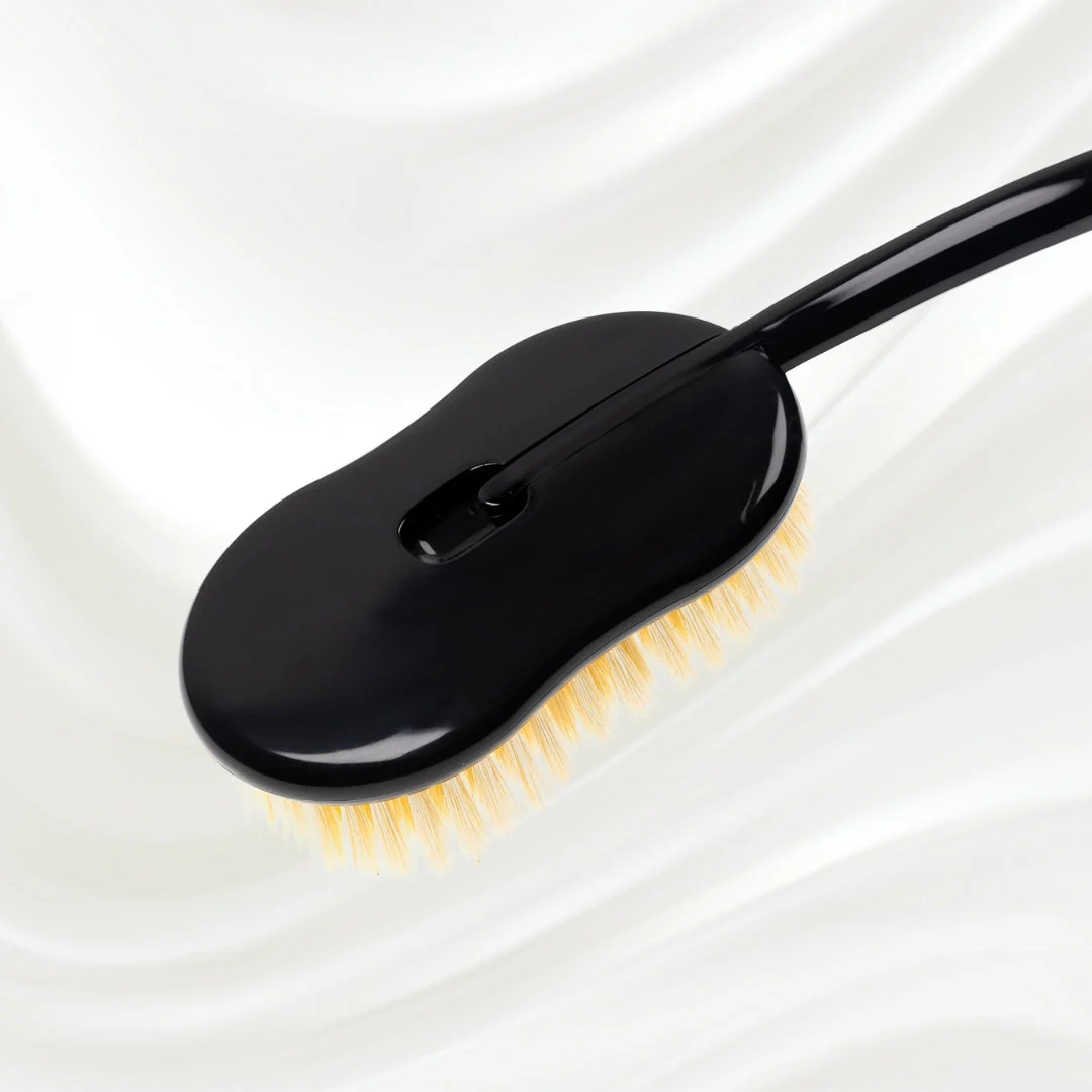 Natural Bristle Shower Back Brush - Long Handle for Full Back Exfoliation (48cm) - Image 5