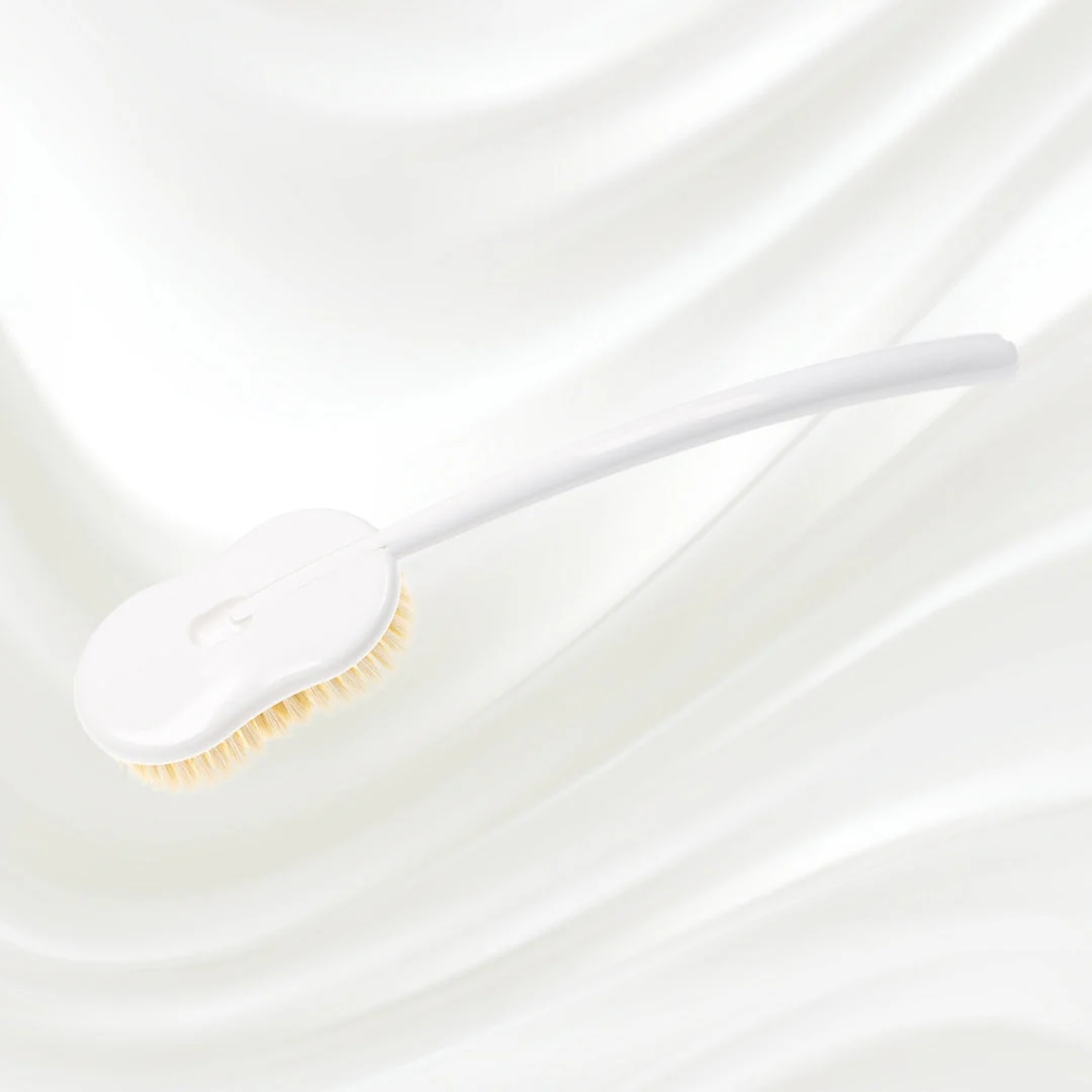 Natural Bristle Shower Back Brush - Long Handle for Full Back Exfoliation - Image 5