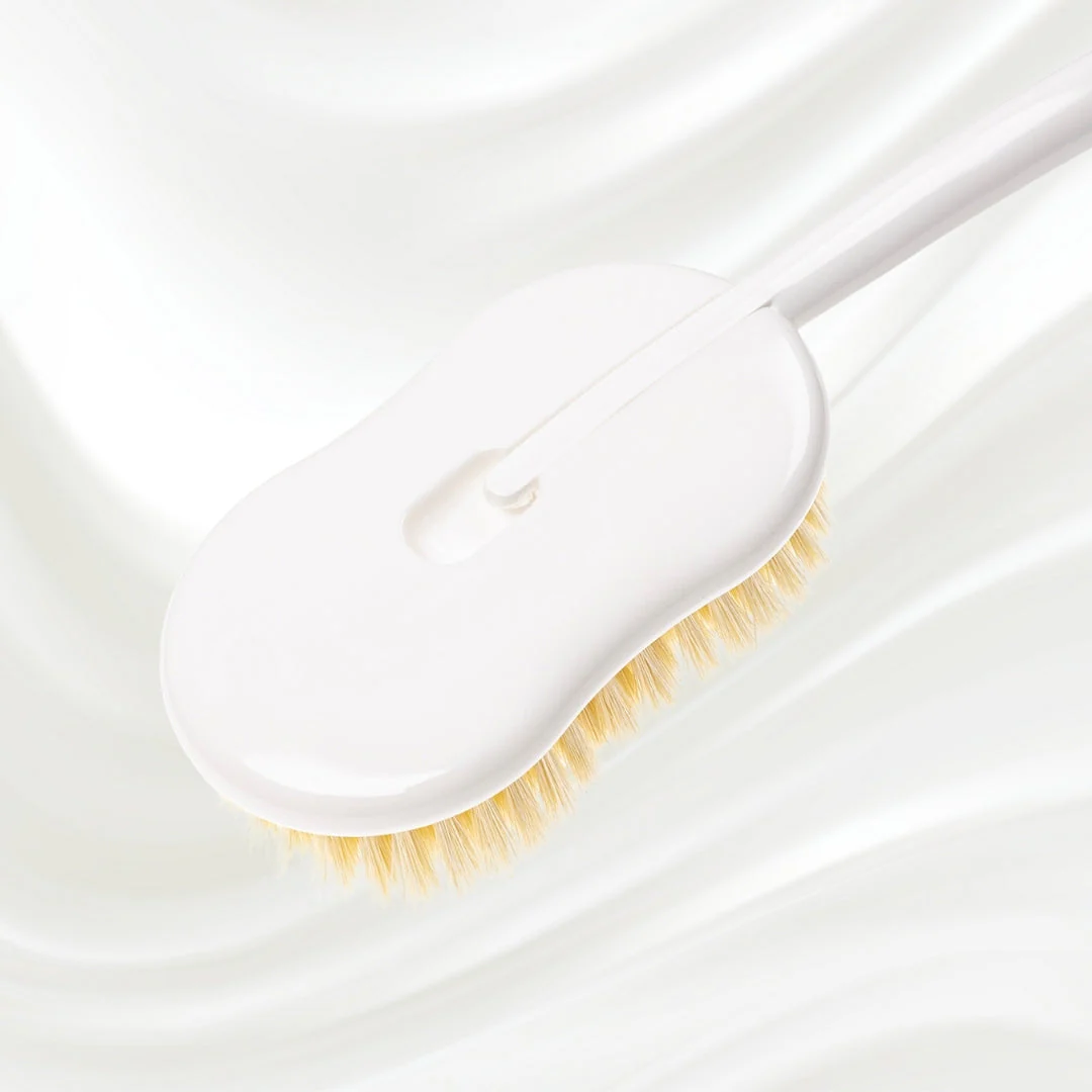 Natural Bristle Shower Back Brush - Long Handle for Full Back Exfoliation - Image 6