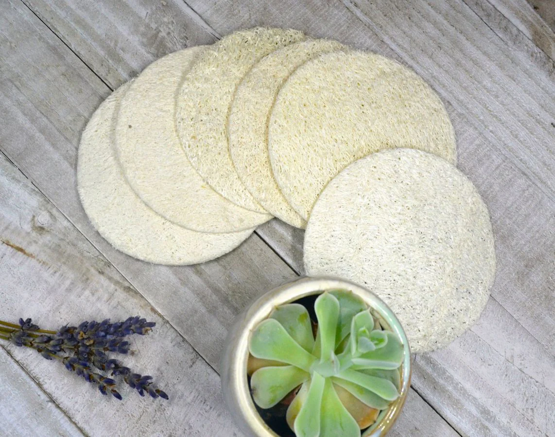 Natural Loofah Pads 5-pcs - Image 3