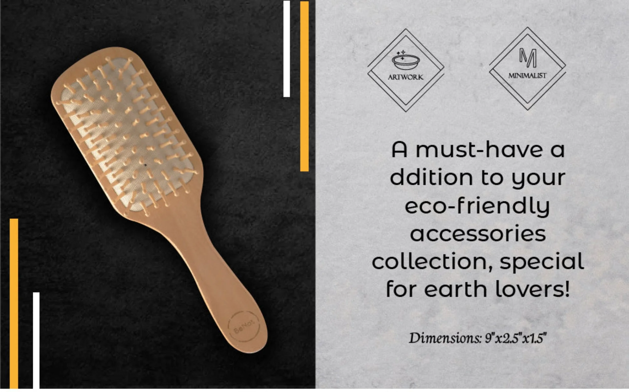 Natural Wooden Detangling Hair Brush - Image 3