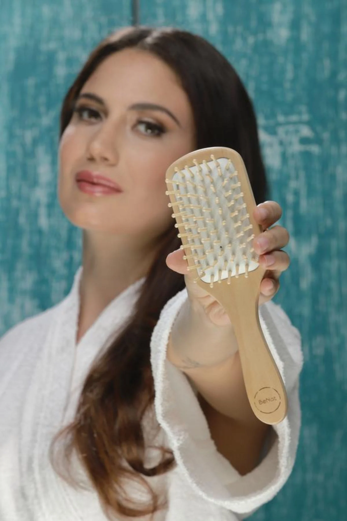 Natural Wooden Detangling Hair Brush - Image 7