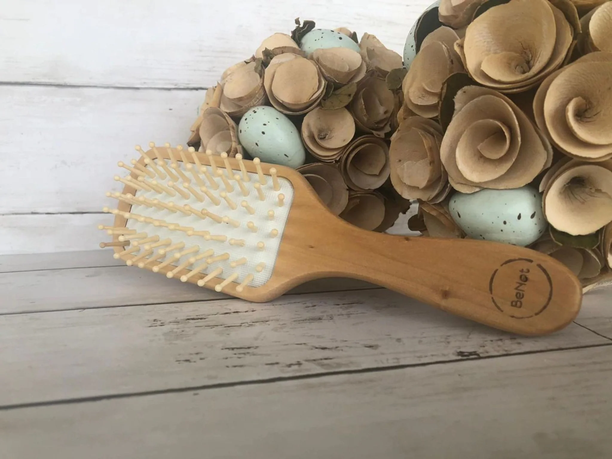 Natural Wooden Detangling Hair Brush - Image 8