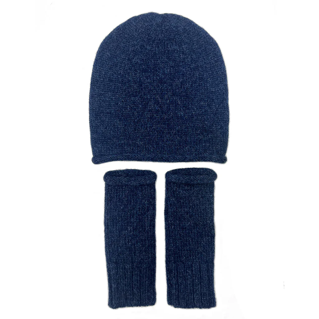 Navy Essential Knit Alpaca Beanie - Image 3
