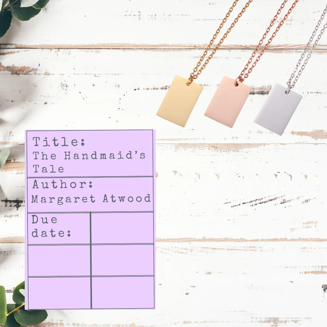 Banned Books Necklace | Library Card Charm | Book Lover Gift for Readers - Image 12