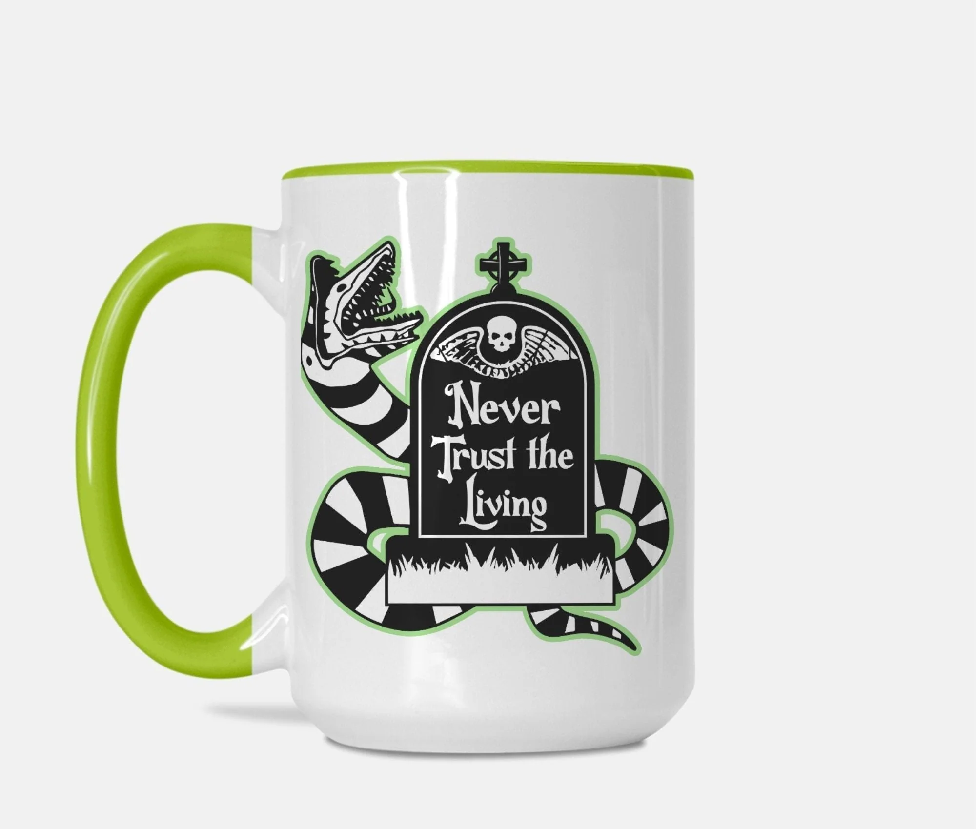 Never Trust The Living Halloween Mug - Image 2
